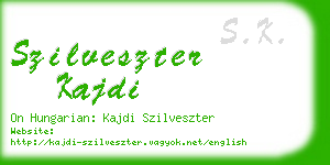 szilveszter kajdi business card